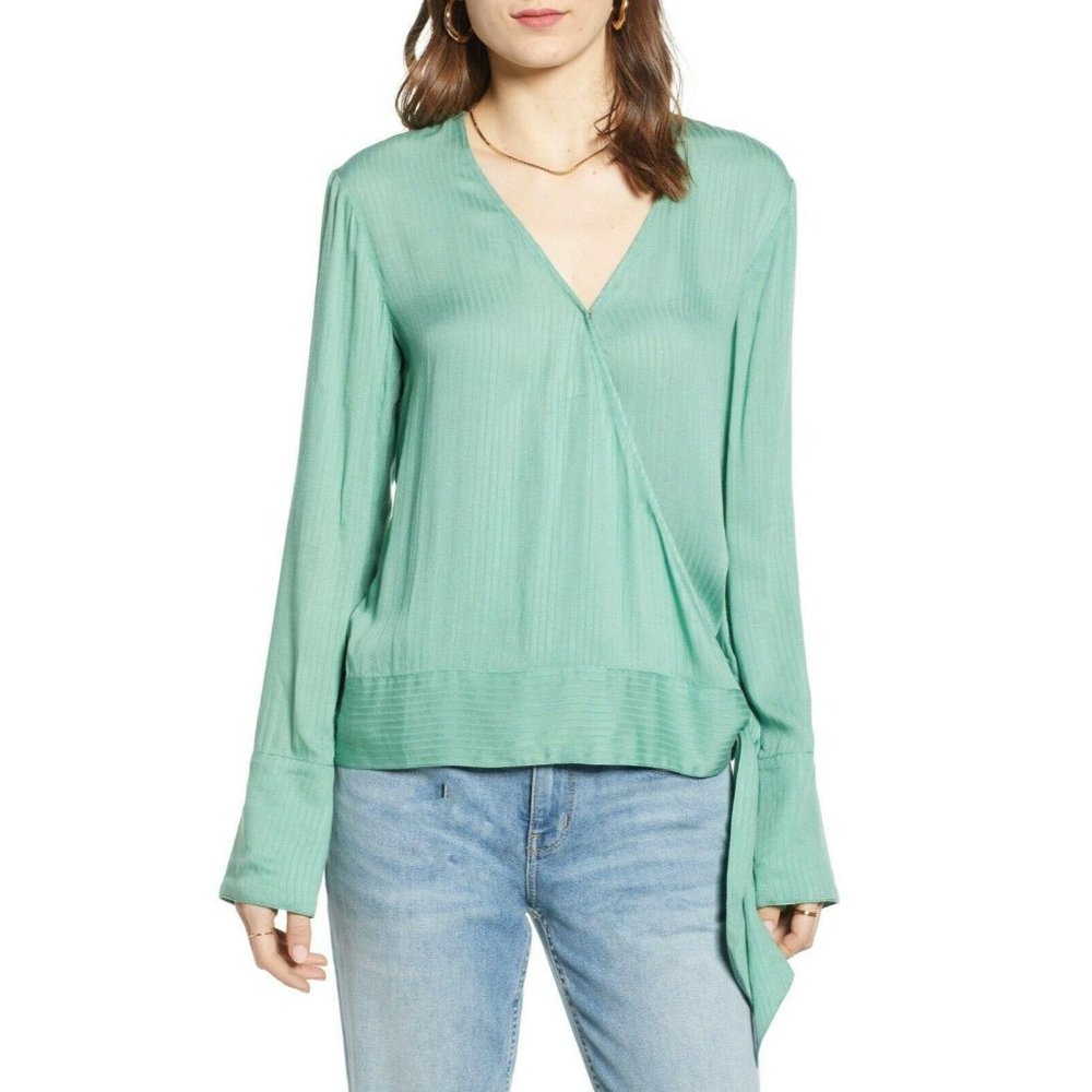 Treasure & Bond Blouse Side Tie Wrap Women's Size